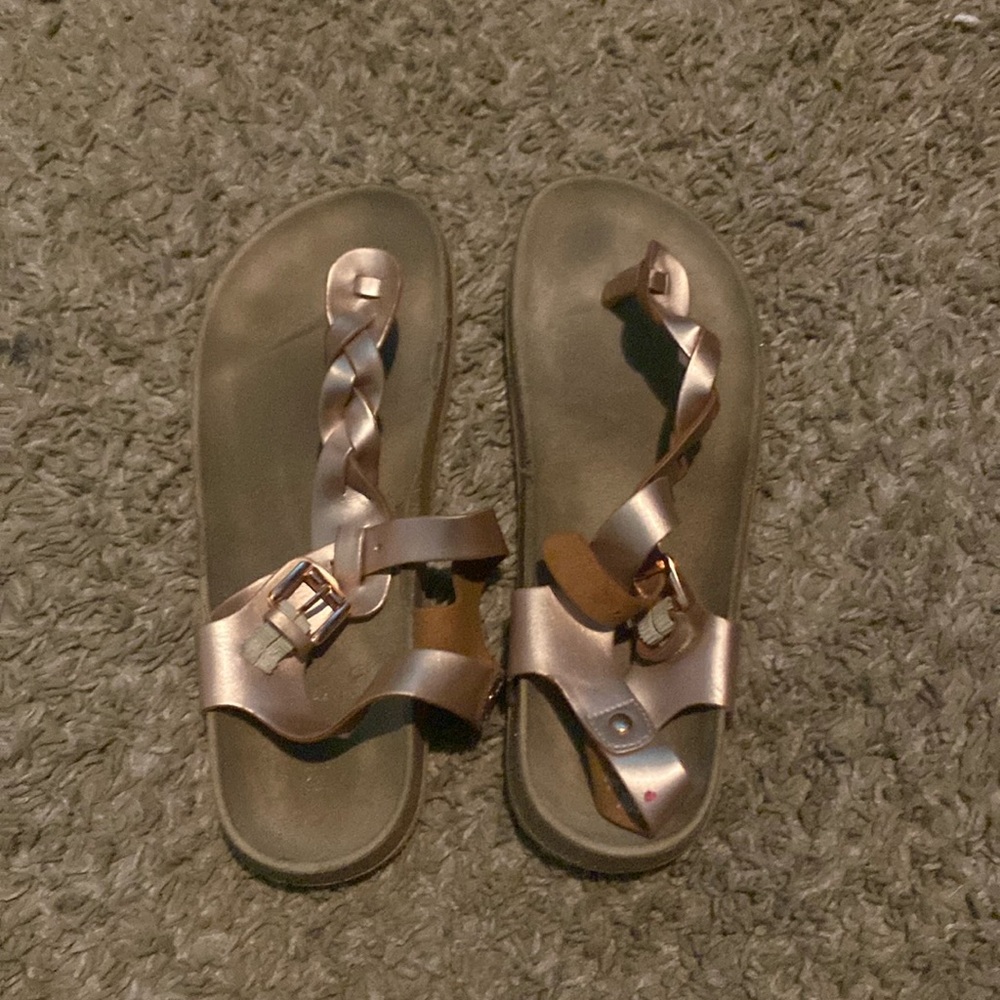 Rose gold sandals